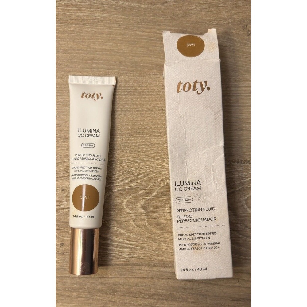 toty. Illumina CC Cream SPF 50+ Perfecting Fluid NIB 5W1‎ Deep Terracotta